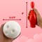 4E's Novelty Valentines Day Bowling Game Set – 10 Red Pins with White Hearts, 2 Balls, Indoor/Outdoor Party Game, Classroom & Galentines Activity for Kids & Adults